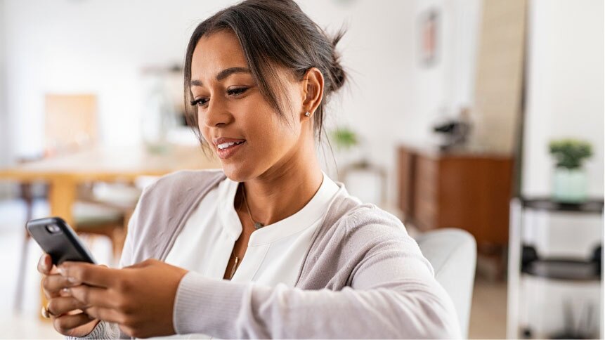 Woman Checking Her Phone